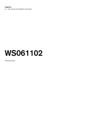 Gaggenau WS061102 User Manual And Installation Instructions