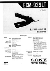 Sony ECM-939LT Service Manual