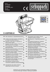 Scheppach C-GSP800-X Translation Of The Original Operating Instructions