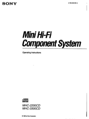Sony MHC-3300CD Operating Instructions Manual