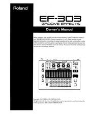 Roland EF-303 Owner's Manual