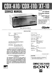 Sony CDjuke XT-10 Service Manual