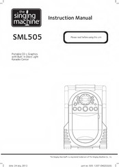 The Singing Machine SML505 Instruction Manual