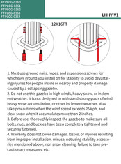 YitaHome FTPLCG-0360 Assembly Instructions Manual