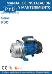 Proindecsa PYD ELECTROBOMBAS PDC Series Operating And Maintenance Manual