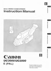Canon UC 3000 Instruction Manual