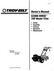 Troy-Bilt Econo-Horse 12185 Owner's Manual