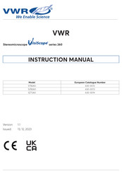 VWR VisioScope 260 Series Instruction Manual