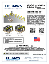 TIE DOWN 73073 Installation & Safety Manual