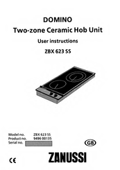 Domino ZBX 623 SS User Instructions