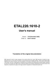 B&R ETAL220.1610-2 User Manual