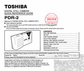Toshiba PDR-2 Quick Reference Manual