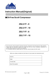 BERG ZS2.2 FF-10 Instruction Manual