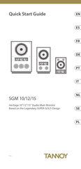 Tannoy SGM 10 Quick Start Manual