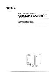 Sony SSM-930CE Service Manual