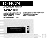 Denon AVR-1000 Operating Instructions Manual