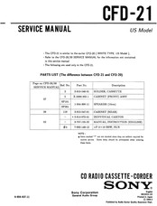 Sony CFD-21 Service Manual