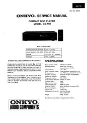 Onkyo DX-710 Service Manual