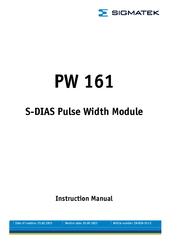 SIGMATEK 20-030-161-E Instruction Manual