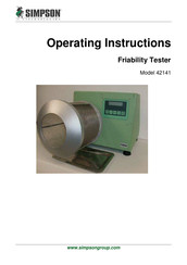 Simpson 42141 Operating Instructions Manual