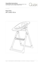 Quax Relax Viola 7630G1-02 Series Assembly Instructions Manual