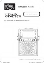 The Singing Machine STVG785W Instruction Manual