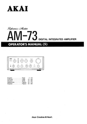 Akai AM 73 Operator's Manual