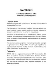 ICP Electronics WAFER-5821 Manual