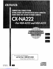 Aiwa CX-NA222 Operating Instructions Manual