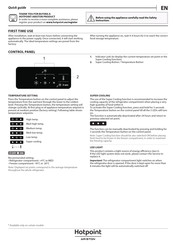 Hotpoint H8 A2E W 1 Quick Manual