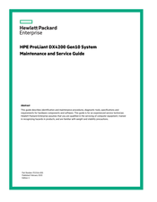HPE ProLiant DX4200 Gen10 Maintenance And Service Manual