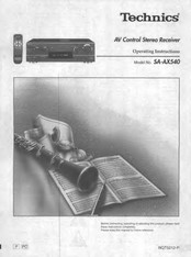 Technics SA-AX540 Operating Instructions Manual