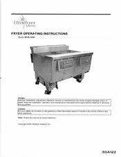 ULTRAFRYER Systems BP20-20 Operating Instructions Manual