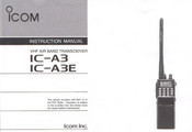 Icom IC-A3E Instruction Manual