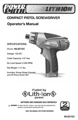 MAG Power Smith MLSD12C Operator's Manual