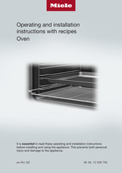 Miele H 2465 B Operating And Installation Instructions