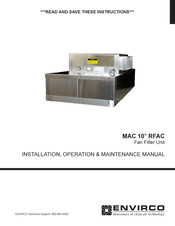 Envirco MAC 10 RFAC Installation, Operation & Maintenance Manual