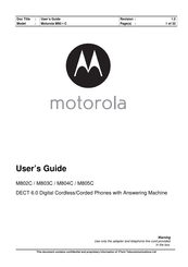 Motorola M802C User Manual
