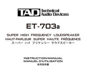 TAD ET-703a Instruction Manual