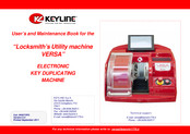 Keyline Locksmith's Utility machine VERSA User's And Maintenance Booklet