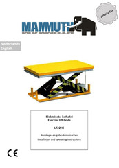 Mammuth LT22HE Installation And Operating Instructions Manual