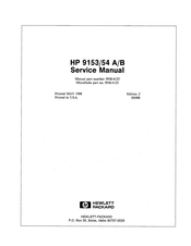 HP 9153A Service Manual