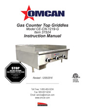 Omcan 37524 Instruction Manual
