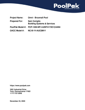 PoolPak NC-B-1V-AUCSM-V Manual
