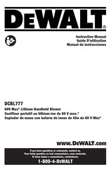 DeWalt DCBL777 Instruction Manual