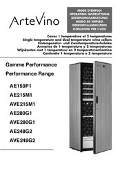 ArteVino Performance AE280G1 Operating Instructions Manual