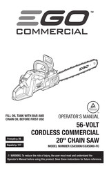 EGO COMMERCIAL CSX5000-FC Operator's Manual