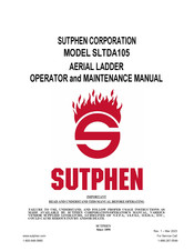 Sutphen SLTDA105 Operator And  Maintenance Manual
