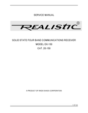 Radio Shack 20-150 Service Manual