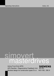 Siemens SIMOVERT MASTERDRIVES 6SE7087-6CX86-2BA1 Manual